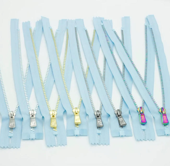 Metallic Plastic Zippers