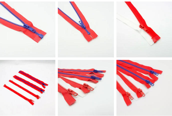 Modeled Plastic Zippers