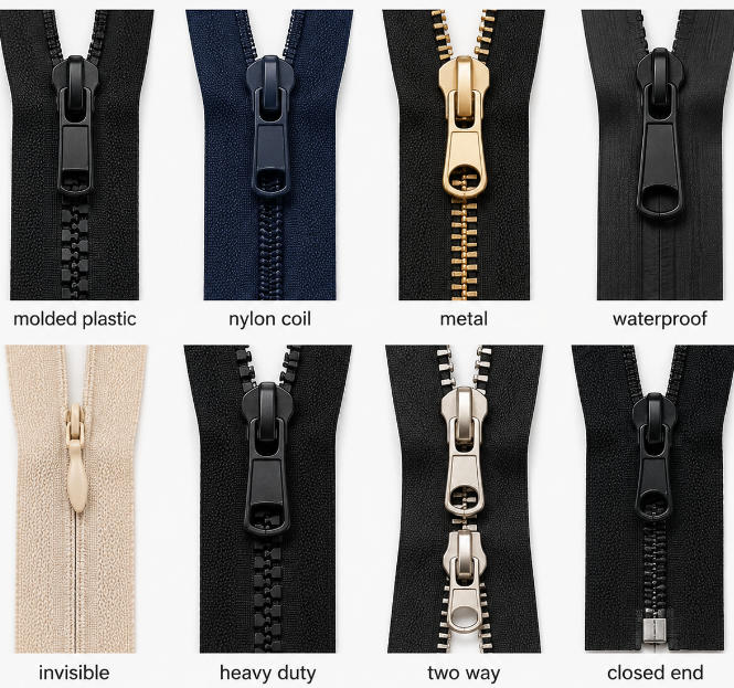 Types of Zippers