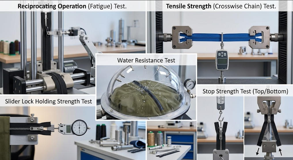Common zipper quality tests