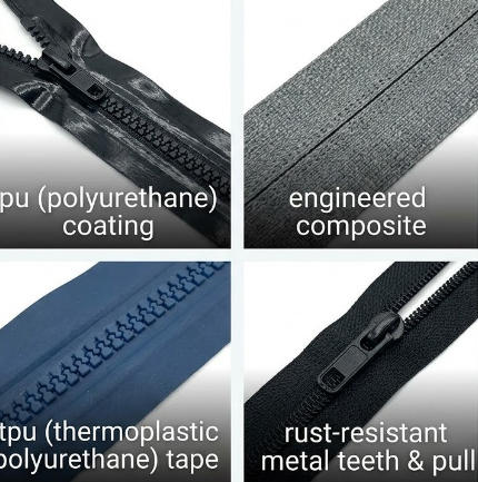 Materials of Waterproof Zippers