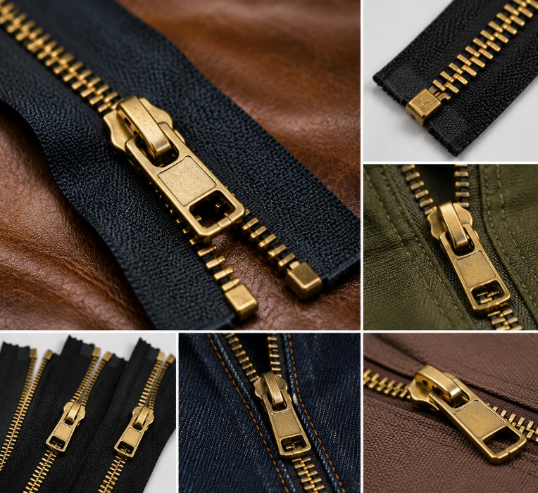 Brass Zippers