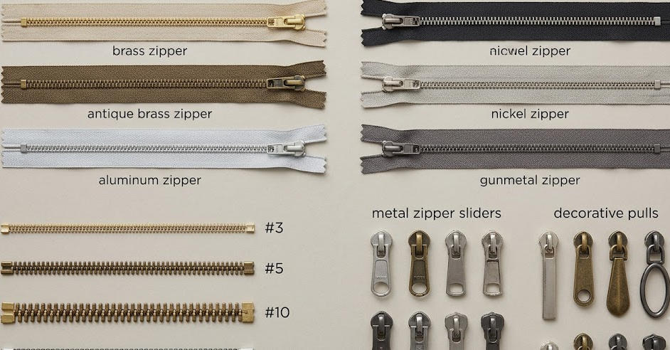 Different Types of Metal Zippers