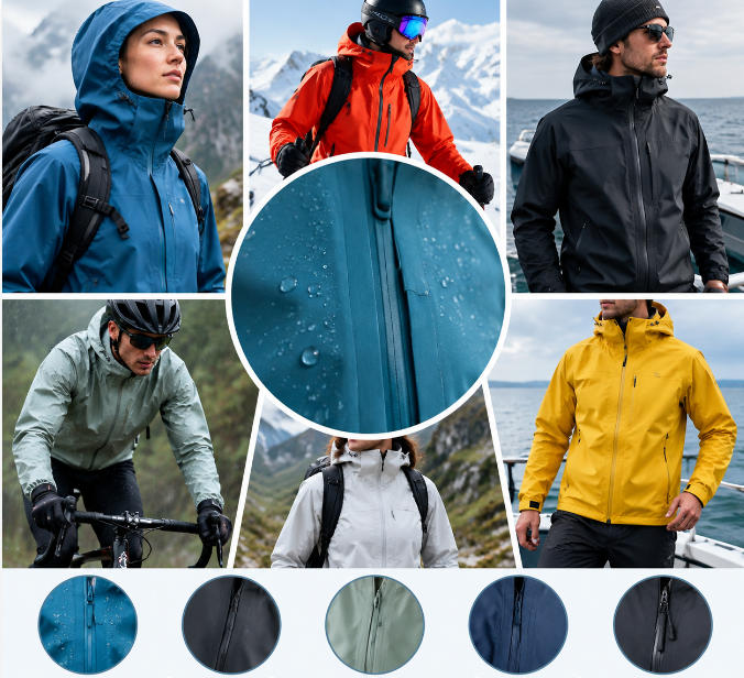 Applications of Reverse Zippers in Waterproof Clothing