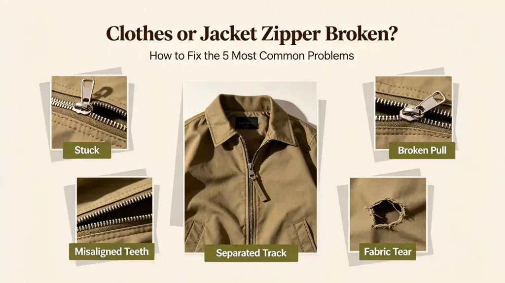 Clothes or Jacket Zipper Broken
