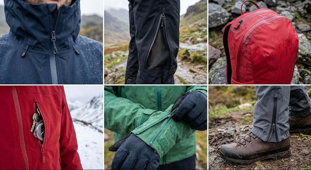 Common Applications of Reverse Zippers in Waterproof Clothing