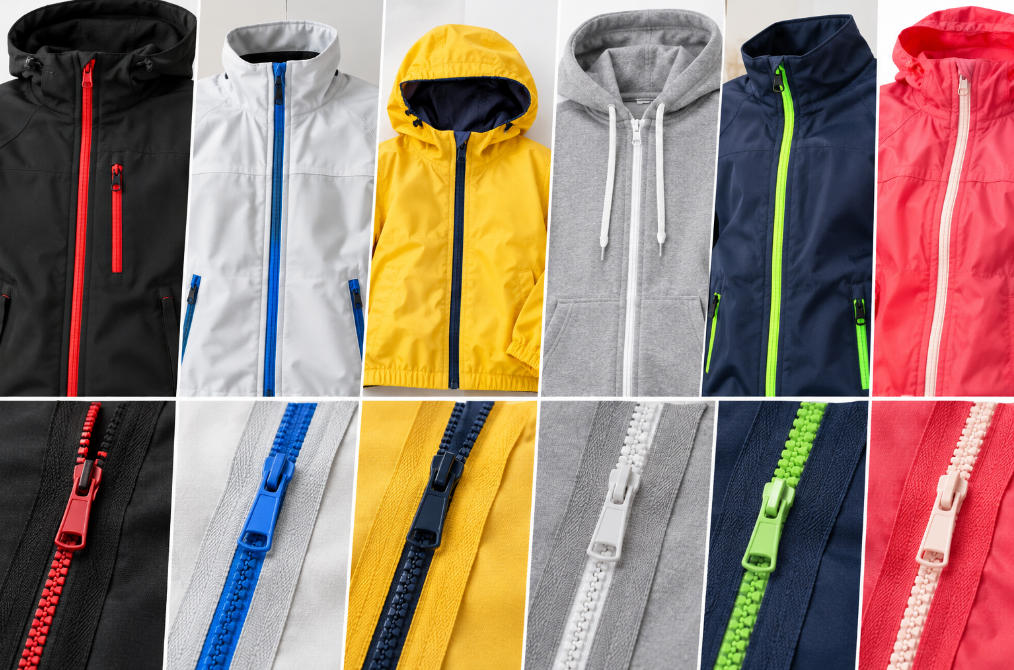 Contrast Between Plastic Zipper Colors and Garment Designs