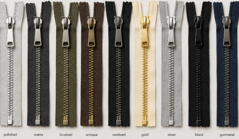 Different Types of Metal Zipper Finishes