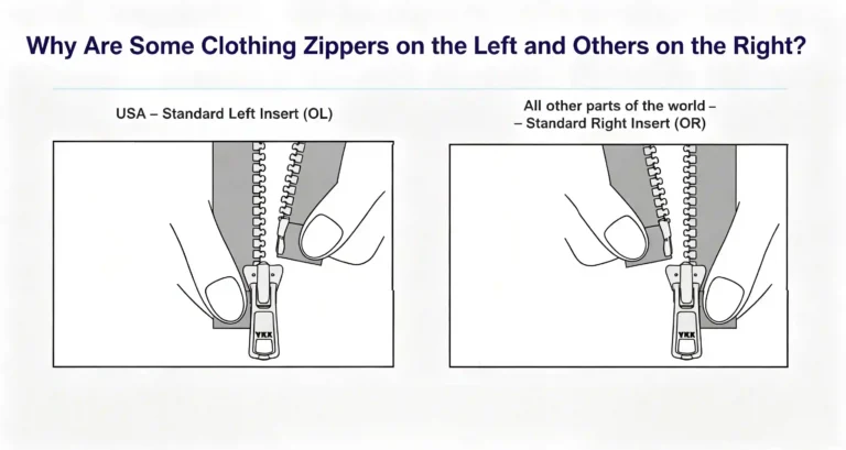 Opening Direction of a Zipper