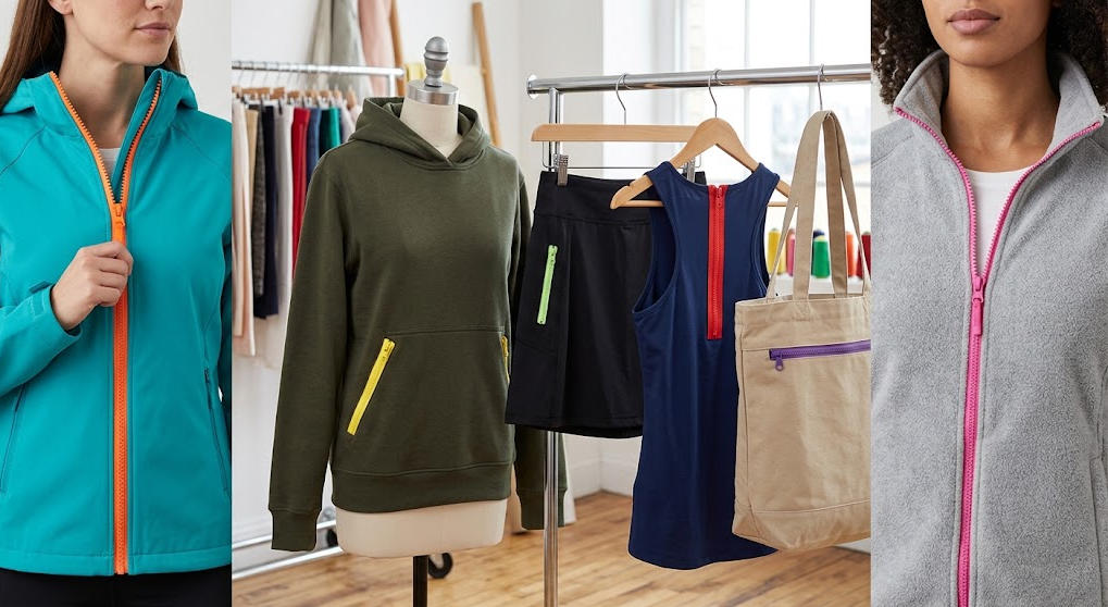 Plastic Zipper Colors in Garment Designs