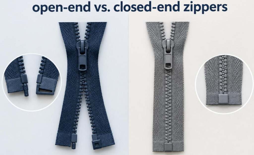 Open-end vs. Closed-end Zippers