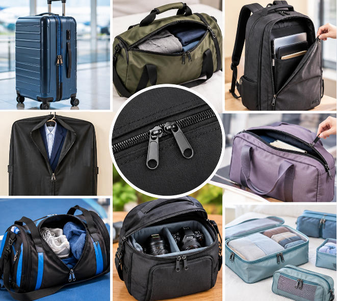Two-way Zippers for Luggage and Travel Bags