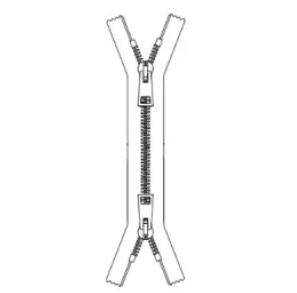 two-way close-end zipper